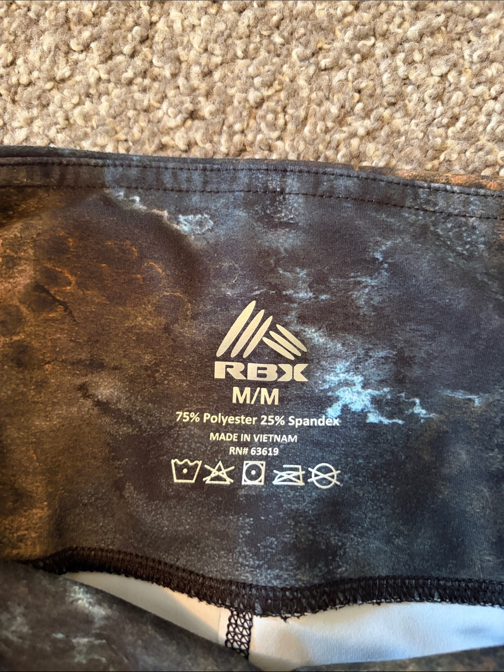 RBX Abstract Metallic Print High-Waist Leggings - Picture 4 of 4